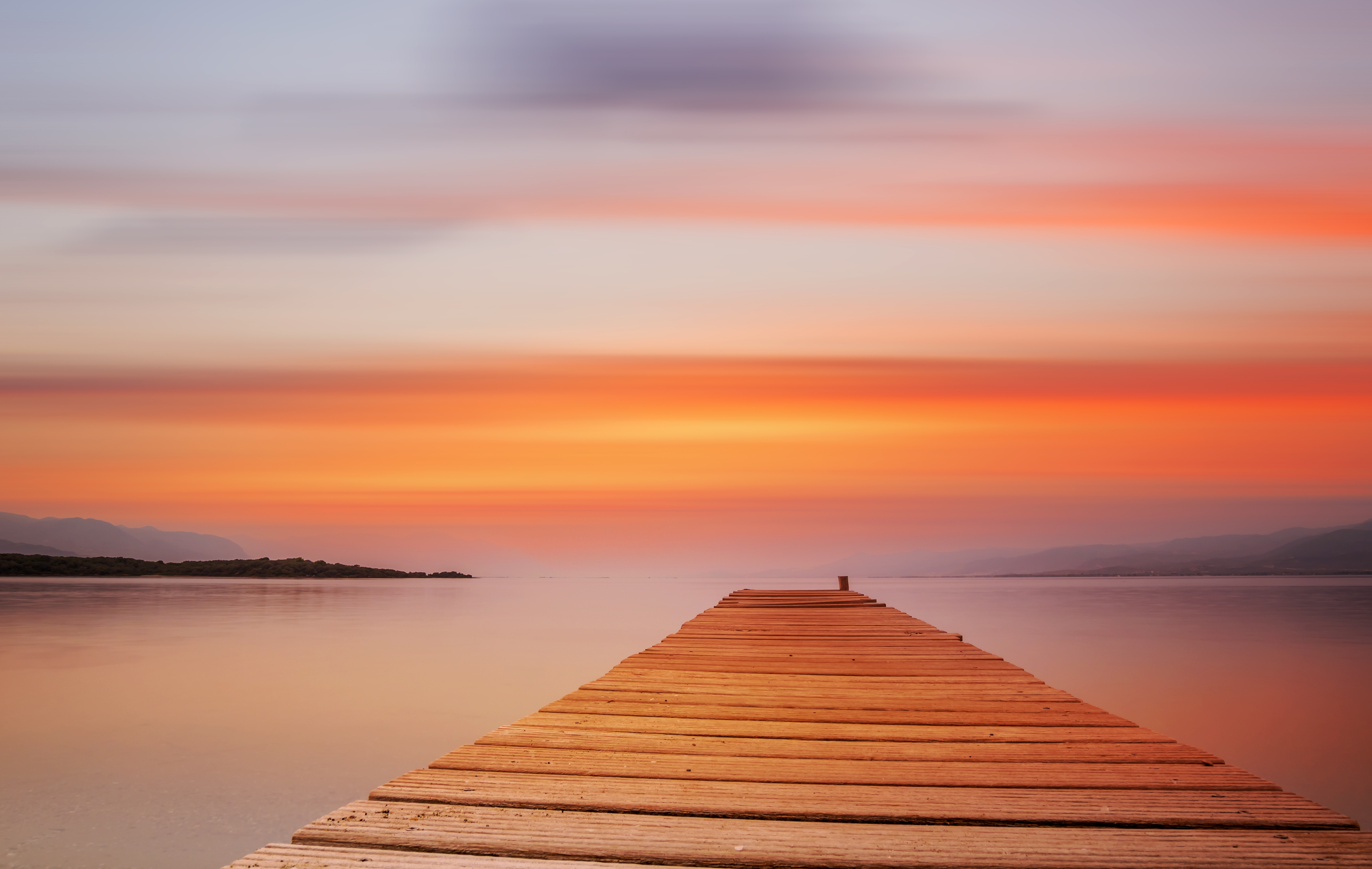 Peaceful horizon at sunset - operational freedom awaits